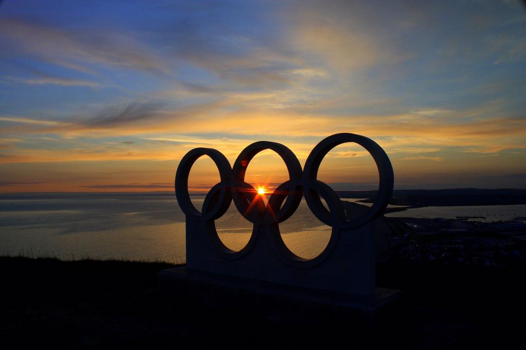 21 Olympic Rings Sunset