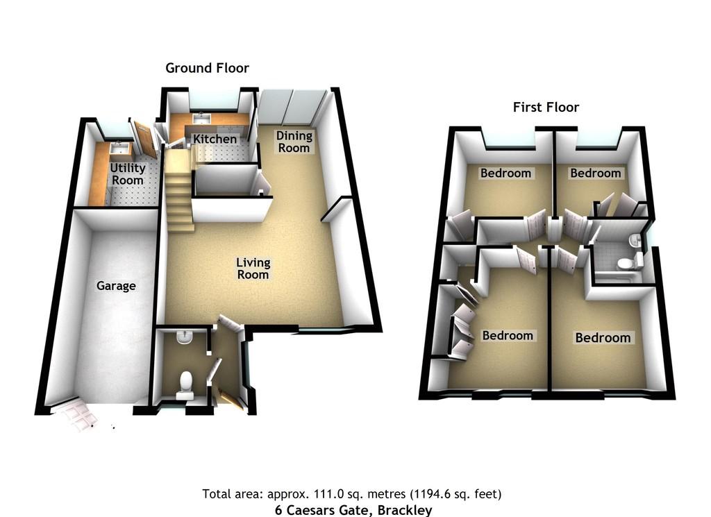 6 Caesars Gate, Brackley 3d