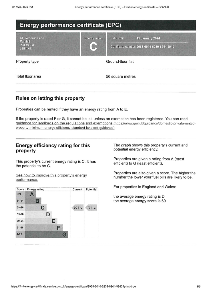 EPC Certificate