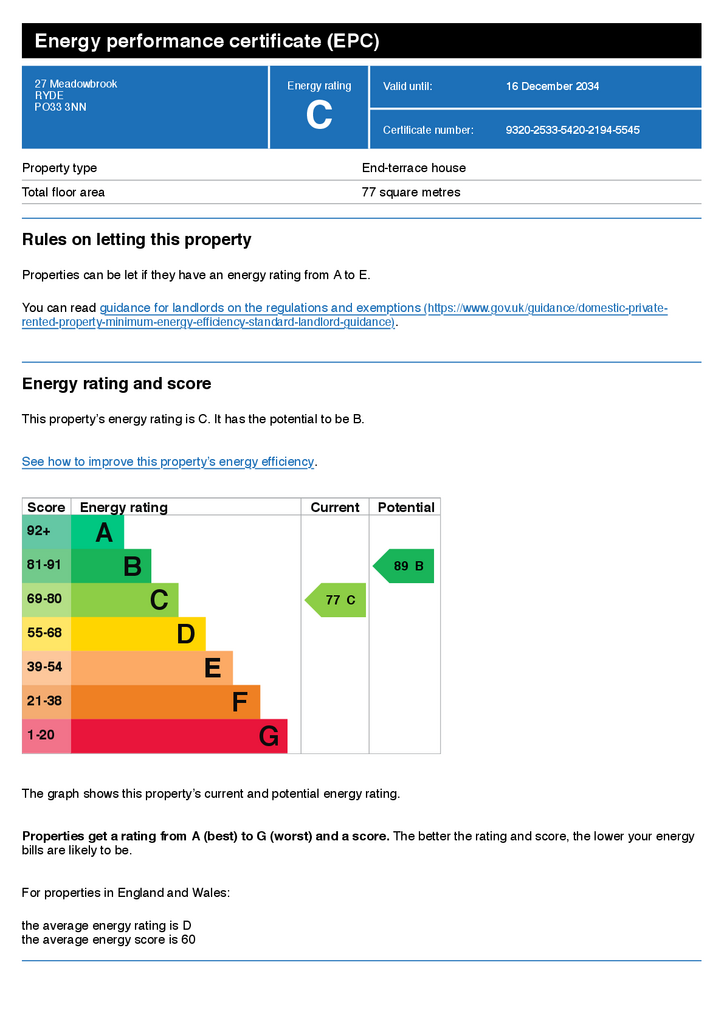 Energy performance certificate (EPC) – Find an ene