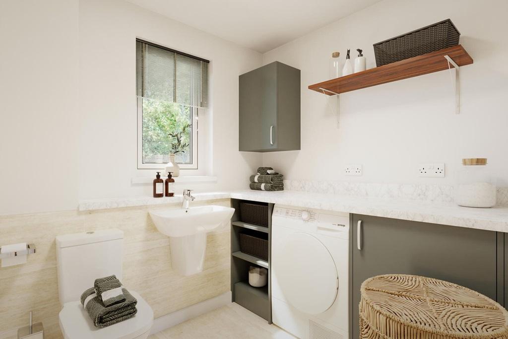 The handy utility room is perfect for keeping...