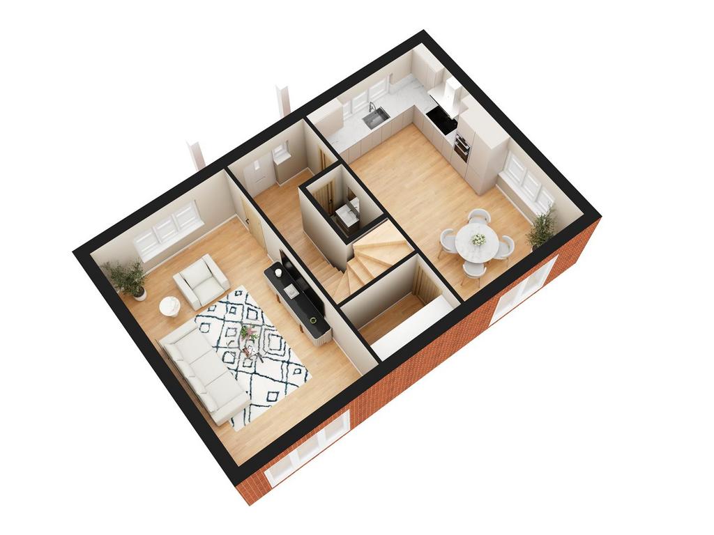 3 D Floorplan   Ground Floor