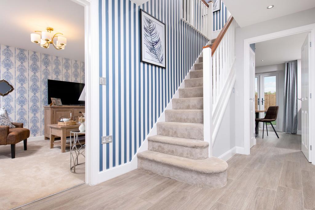 Internal view of the entrance hallway area in a...