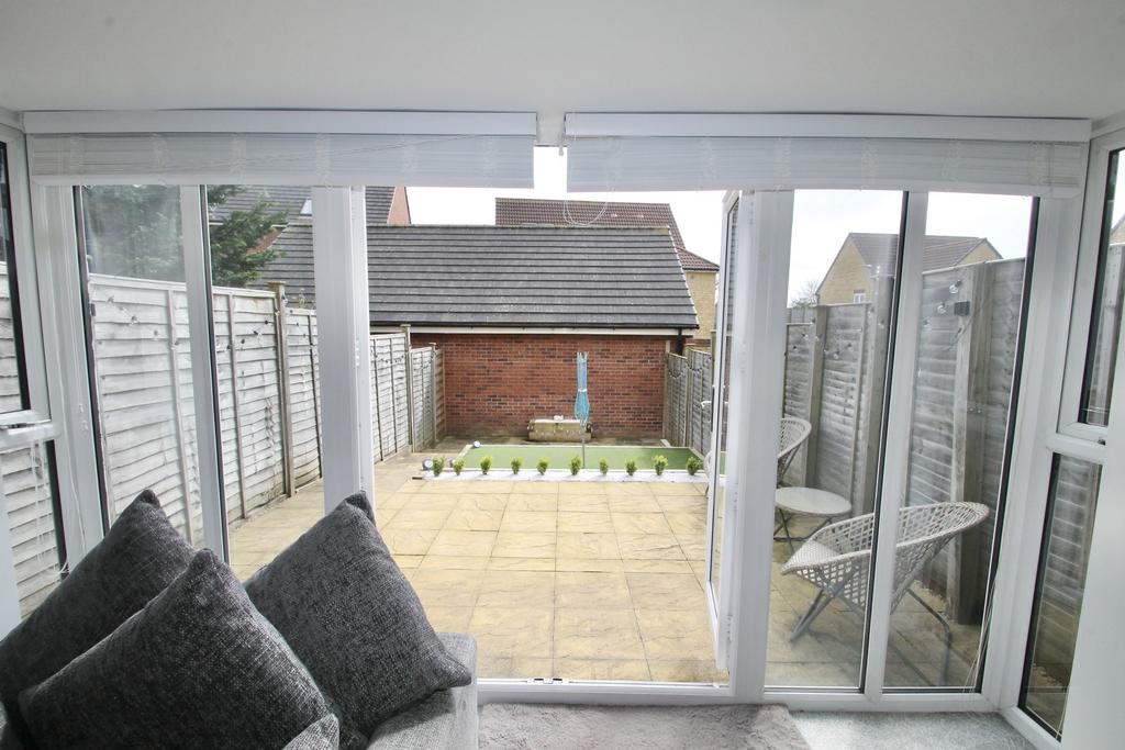 Rear garden through French doors