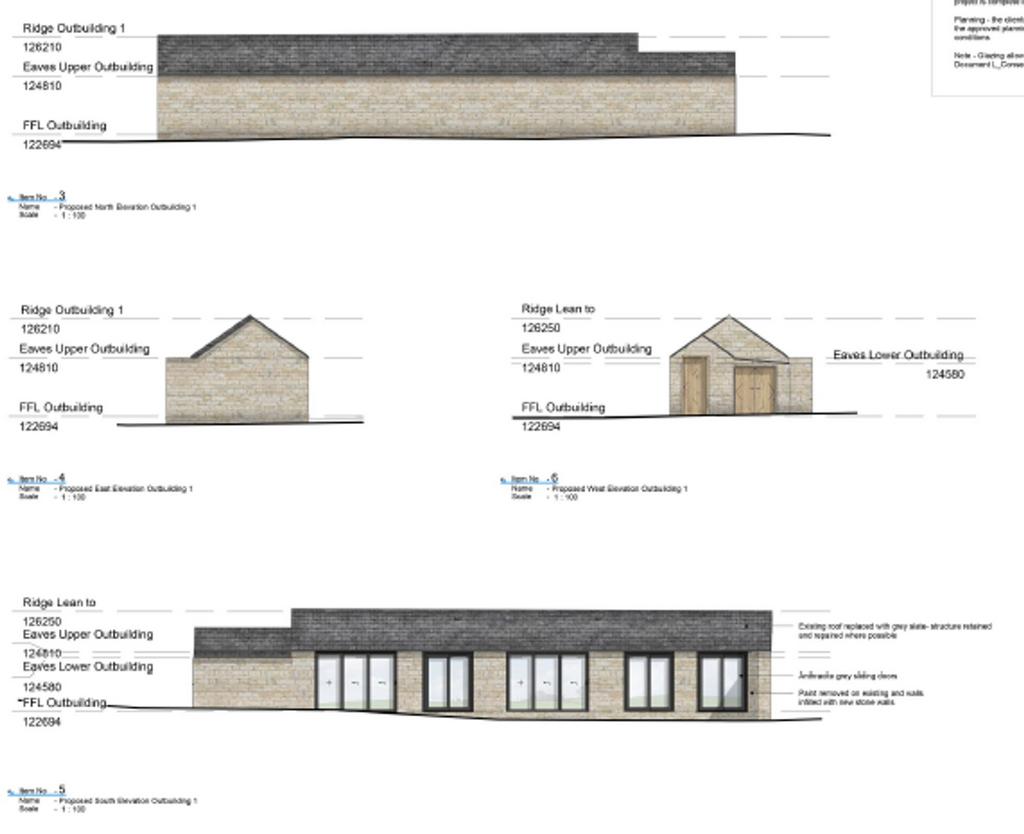 Outbuilding Elevations, Rosedene, Thistleton
