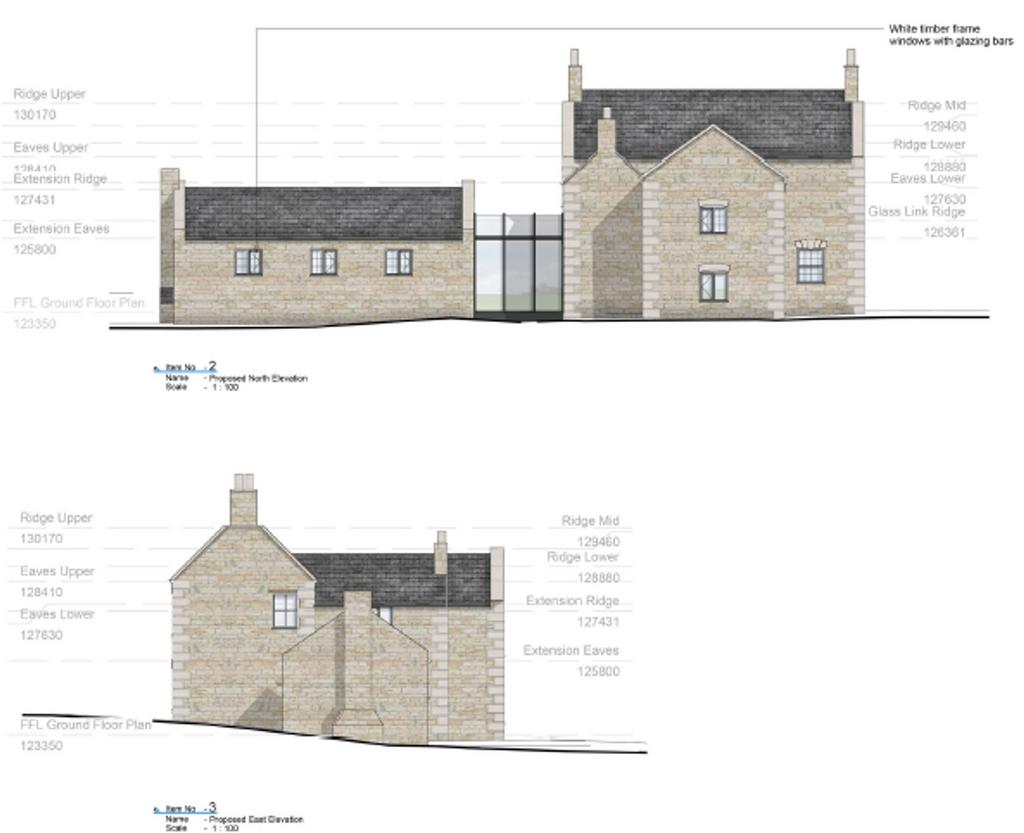 East and North Elevations, Rosedene, Thistleton