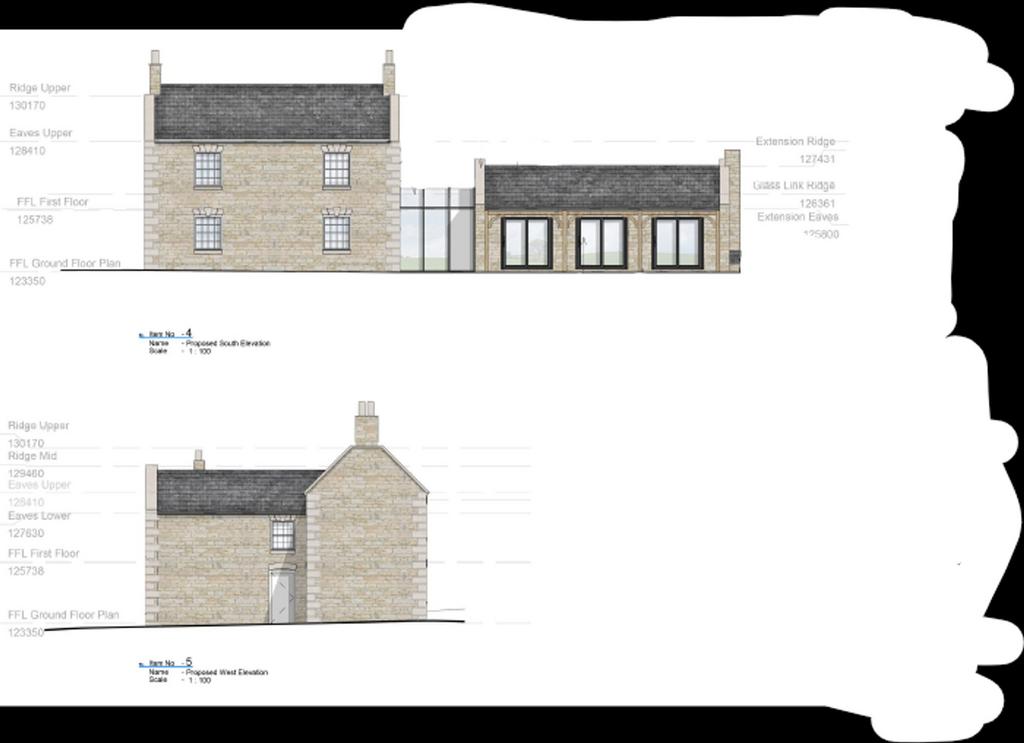 West and South Elevations, Rosedene, Thistleton