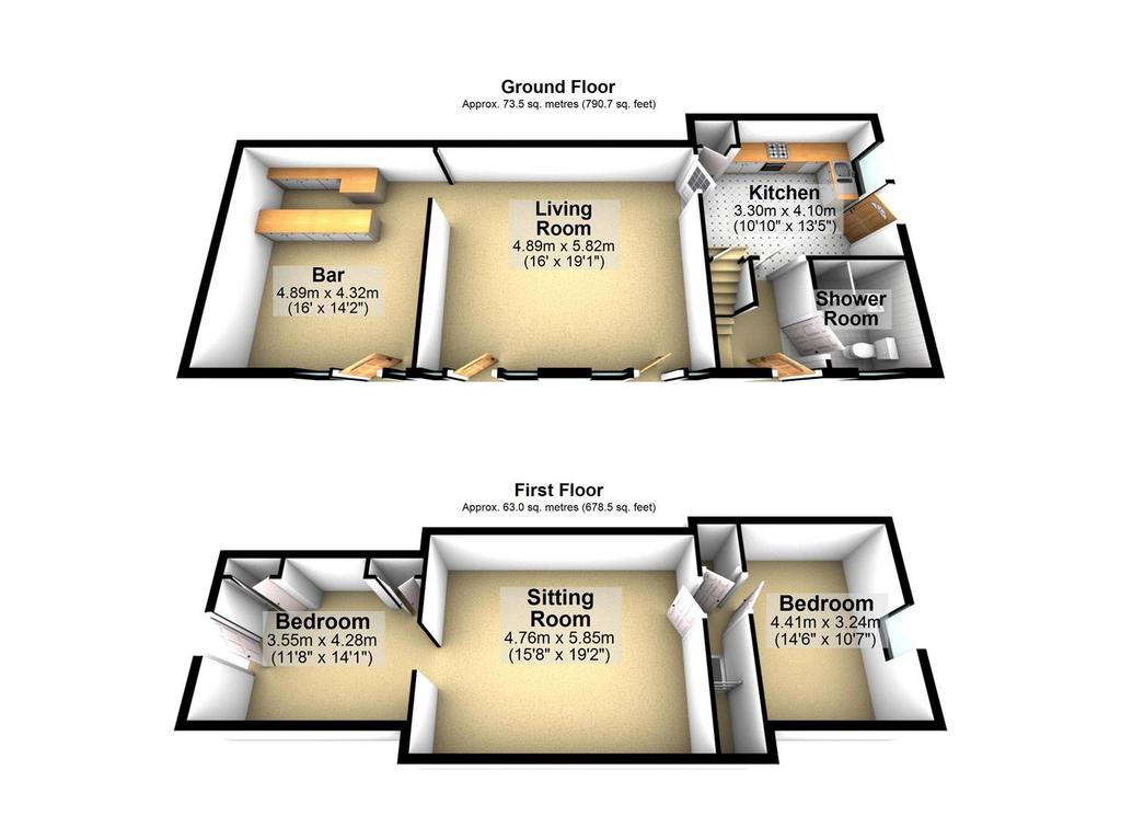 Foss Barn Conversion 3 D Floor Plan