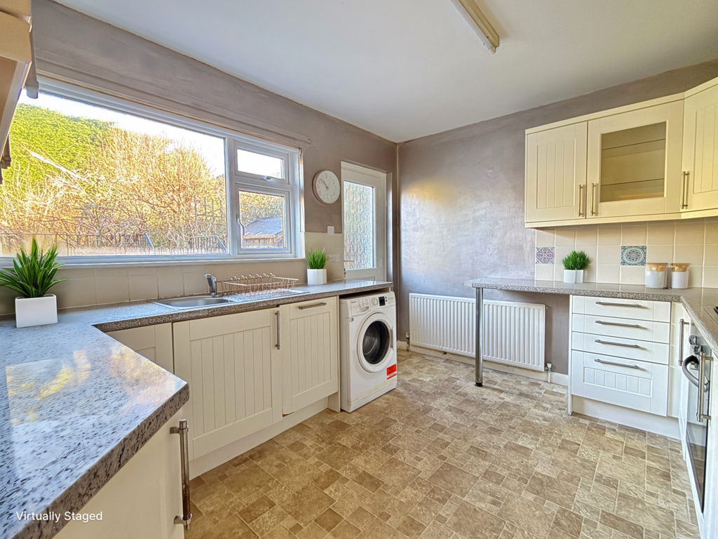 Virtually staged Kitchen