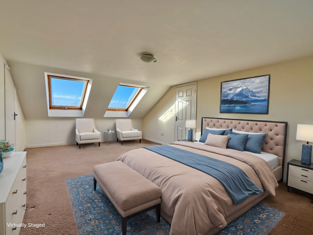 Virtually Staged Bedroom