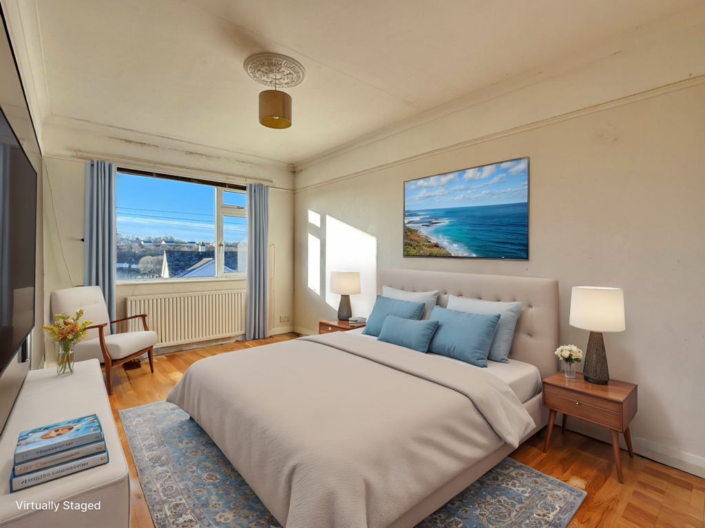 Virtually Staged Bedroom