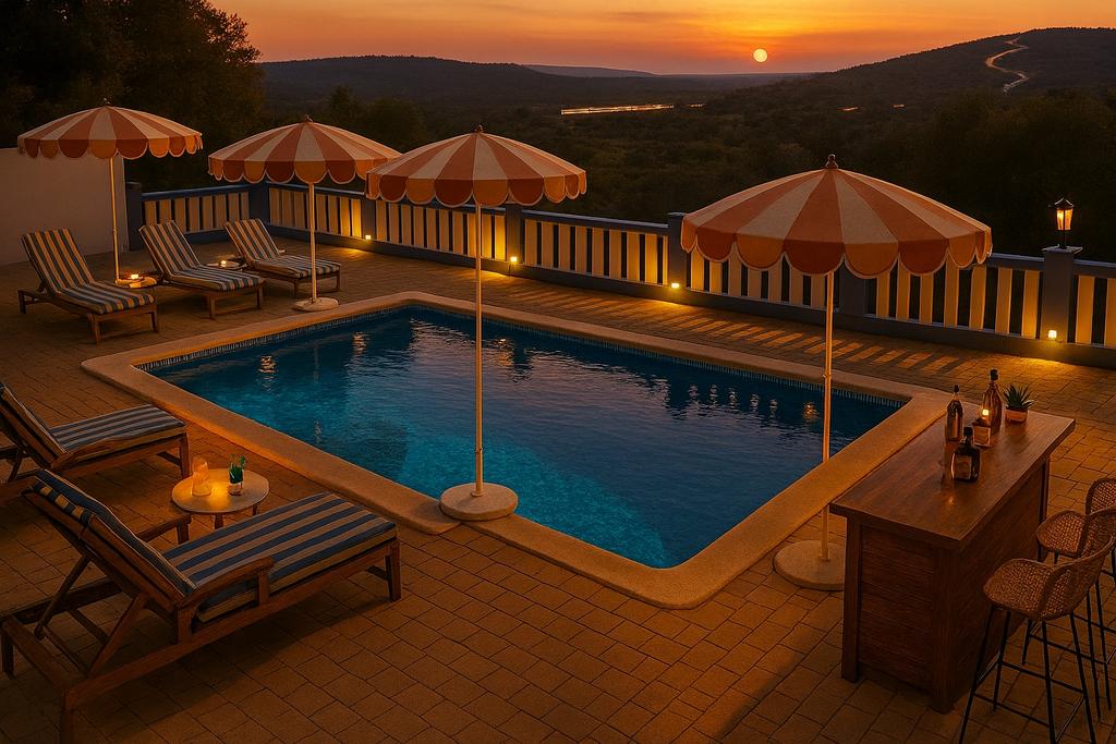 Swimming pool area, swimming pool