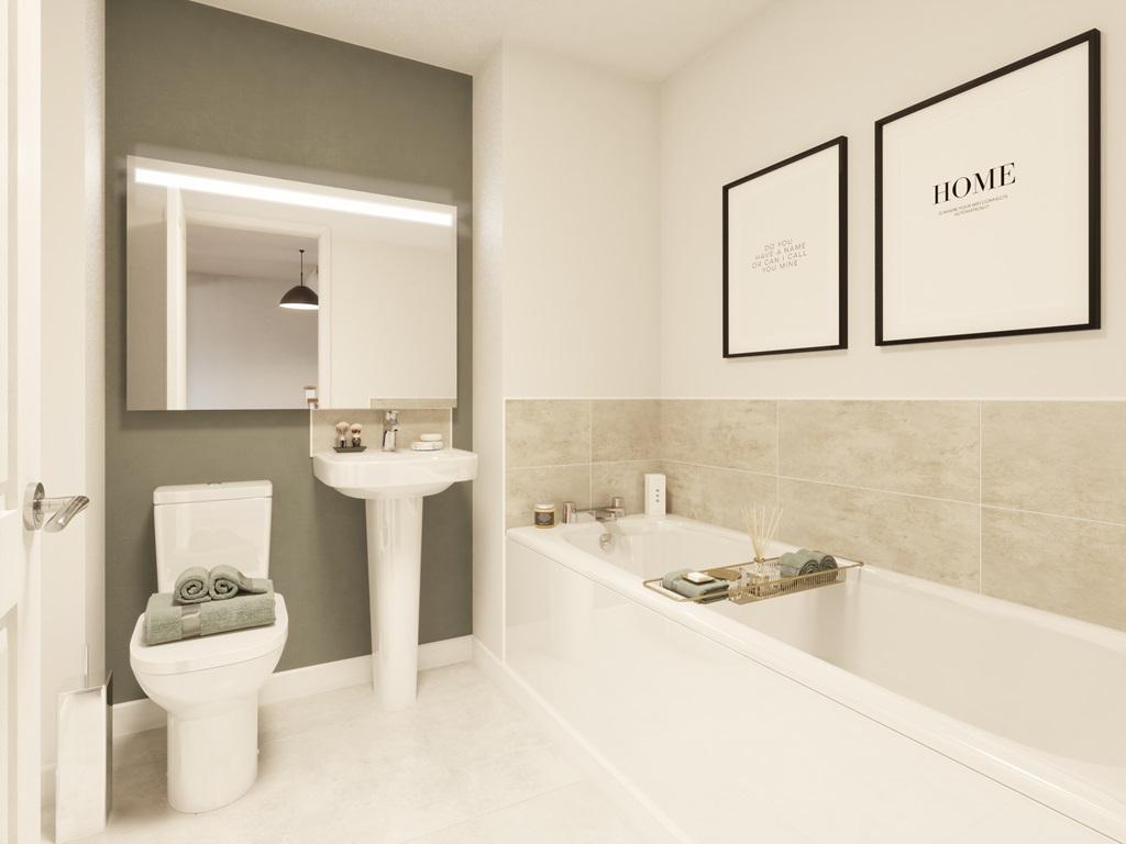 With a family-friendly bathroom