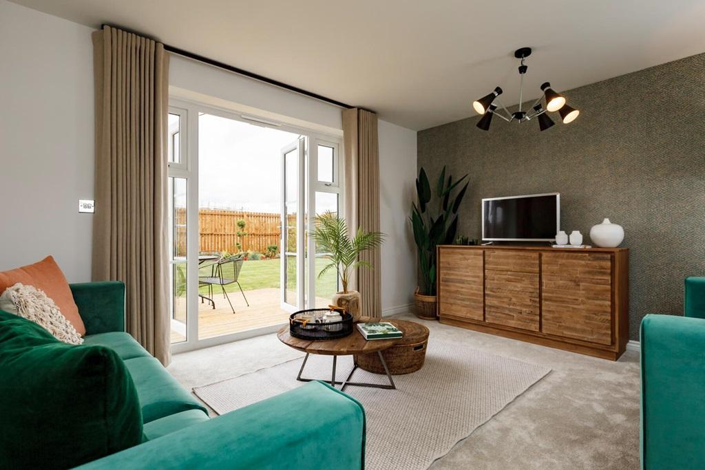 Cosy up in the living room at the rear