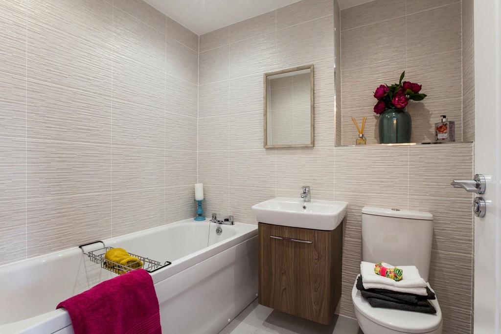 A spacious family bathroom