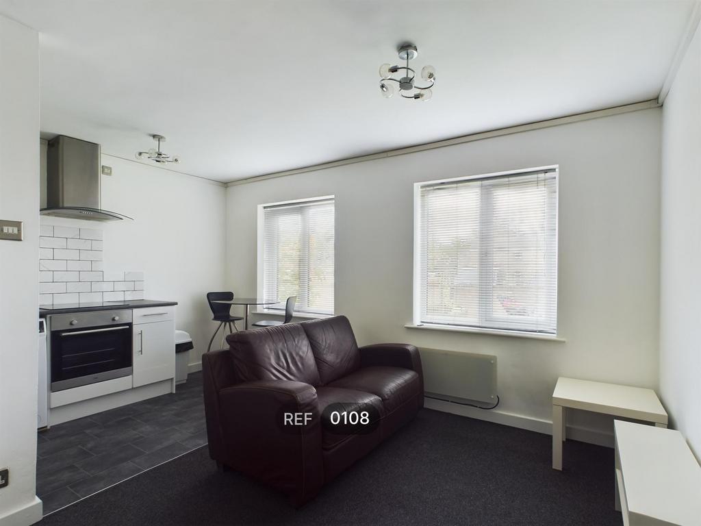 Kitchen, Living and Bedroom area