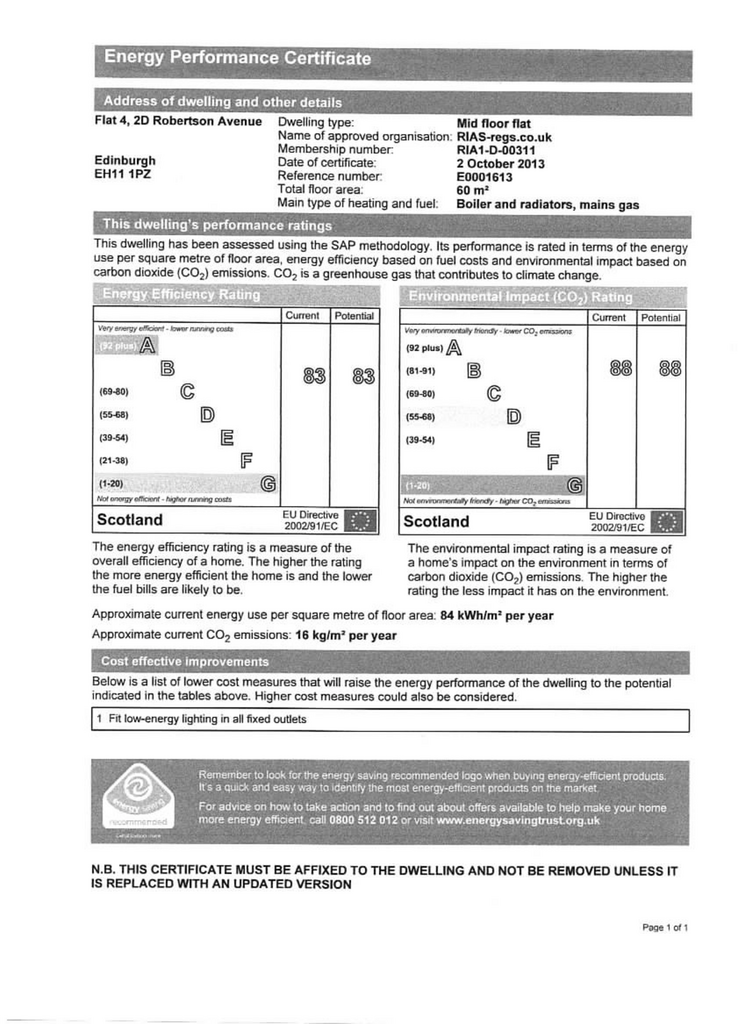 EPC Certificate