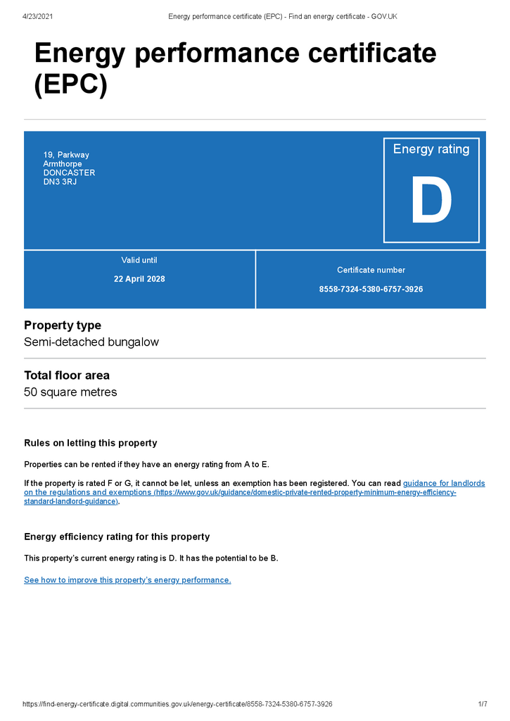 EPC Certificate