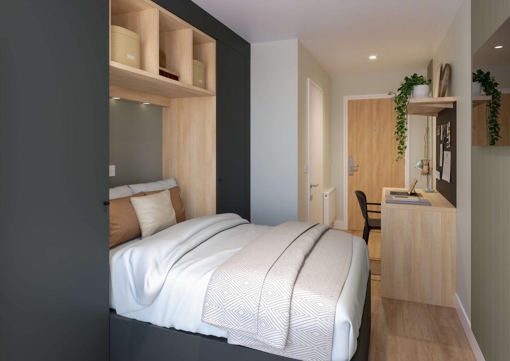 A stylish and tidy double bedroom designed for ...