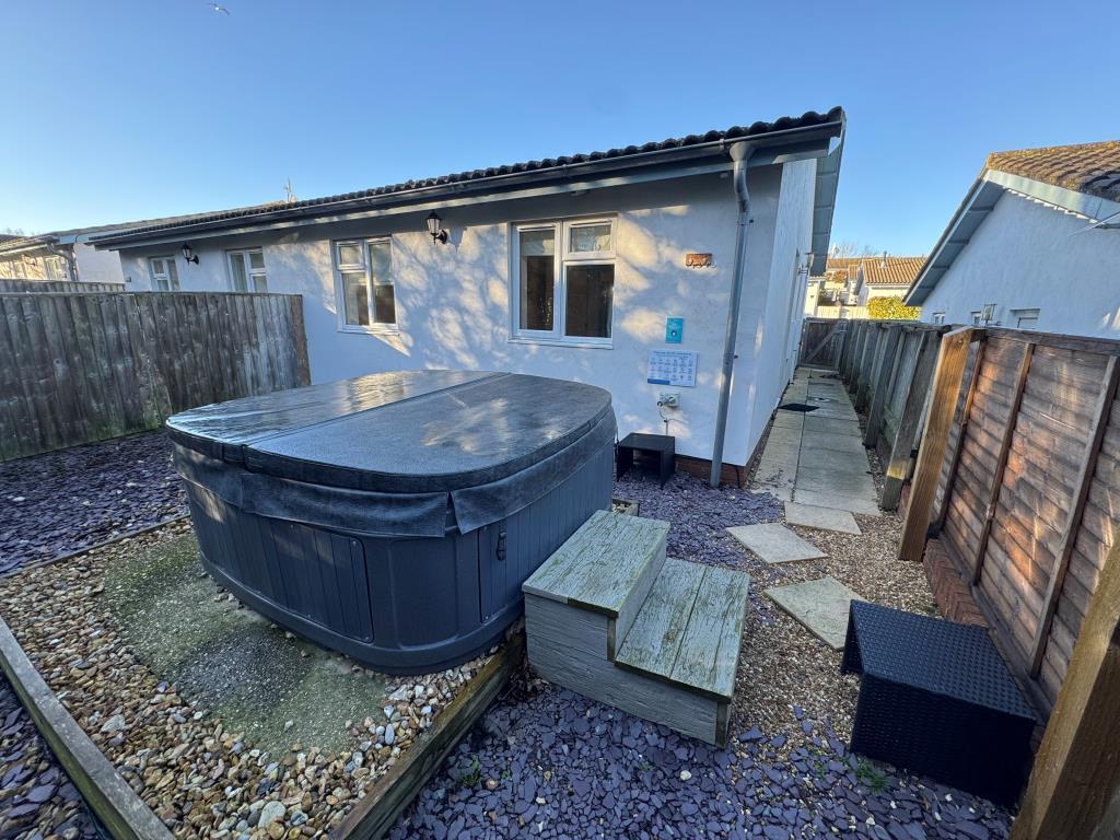 Looking at the rear of the bungalow