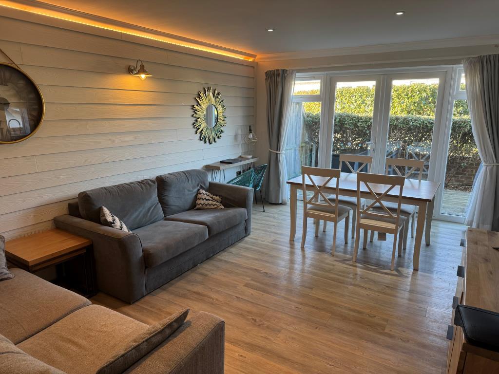 The living room/dining area