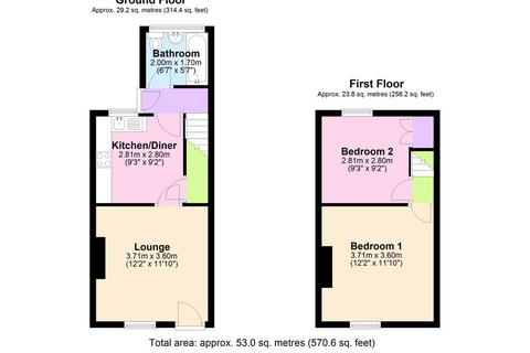 2 bedroom terraced house to rent, Frederick Street, Wombwell, S73 8JY