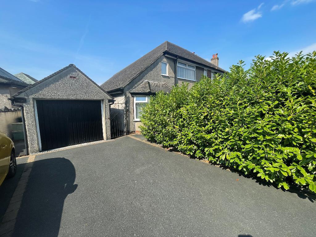 Driveway and detached garage