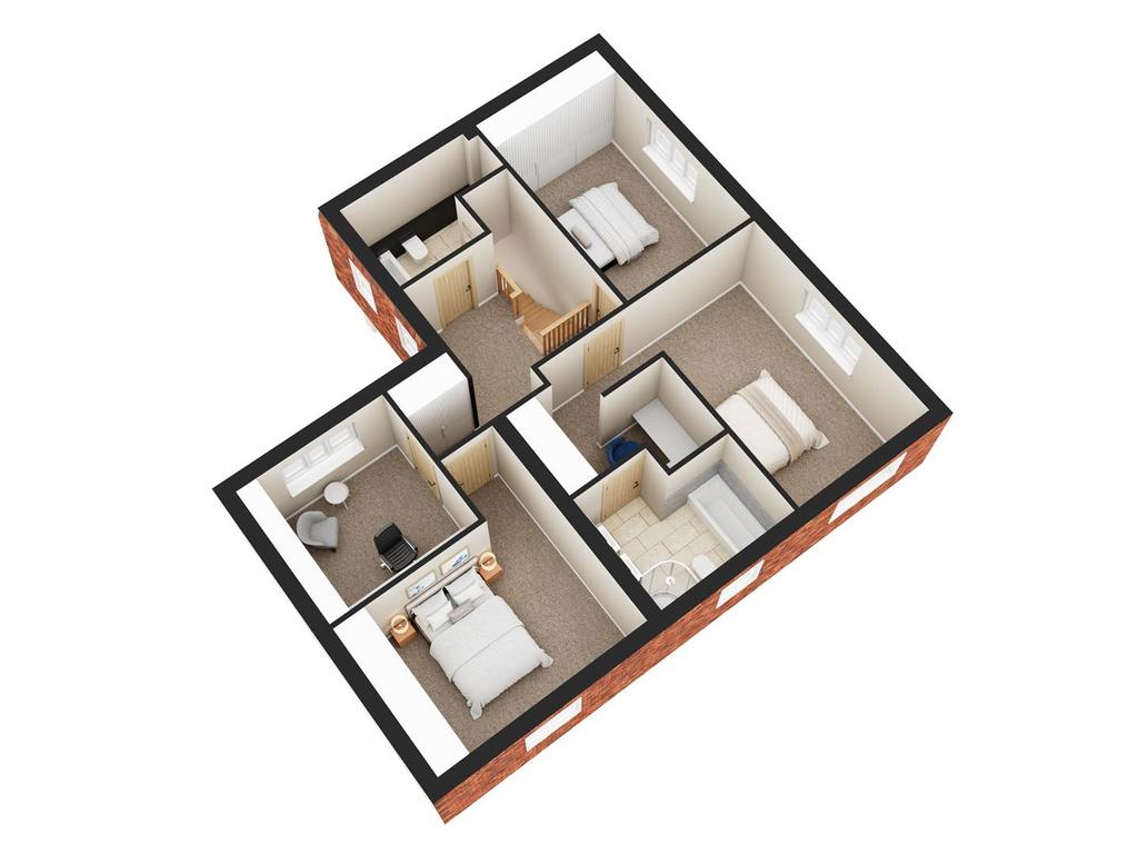 3 D Floorplan - First Floor