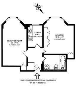 1 bedroom flat for sale, Forset Court, Edgware Road, London, W2