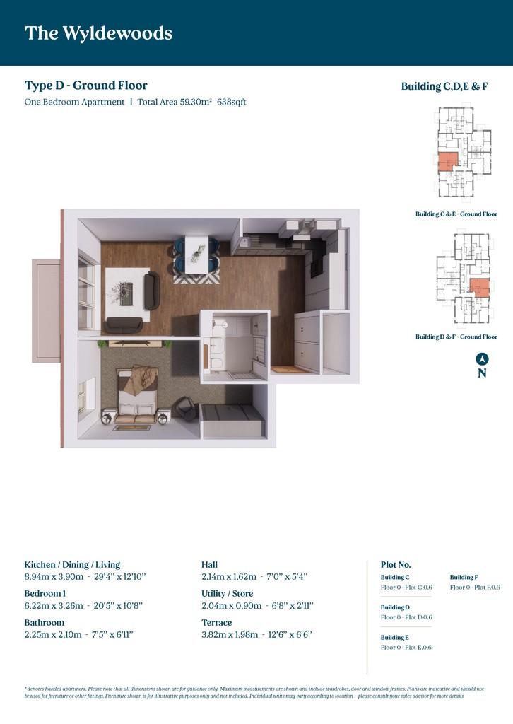 Retirement property chester Apt Type D Floorplan