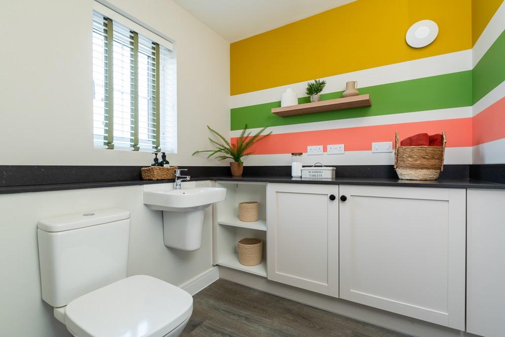 Conveniently combined cloakroom and utility