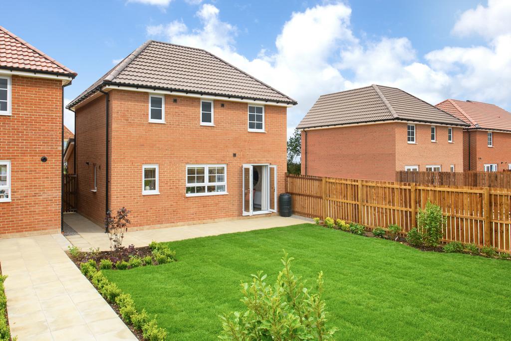 Outside view 3 bedroom detached Denby rear garden