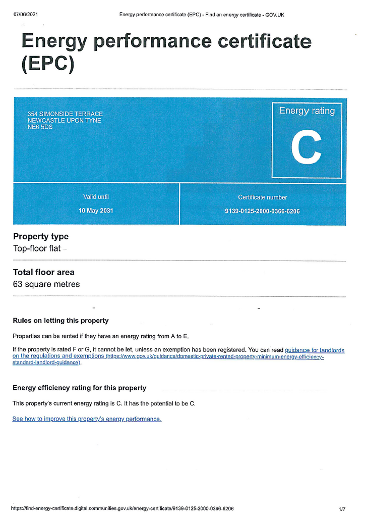 EPC Certificate