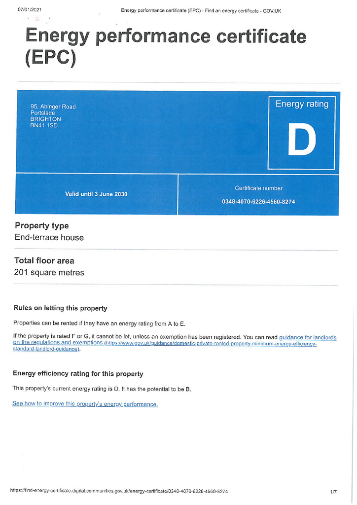 EPC Certificate