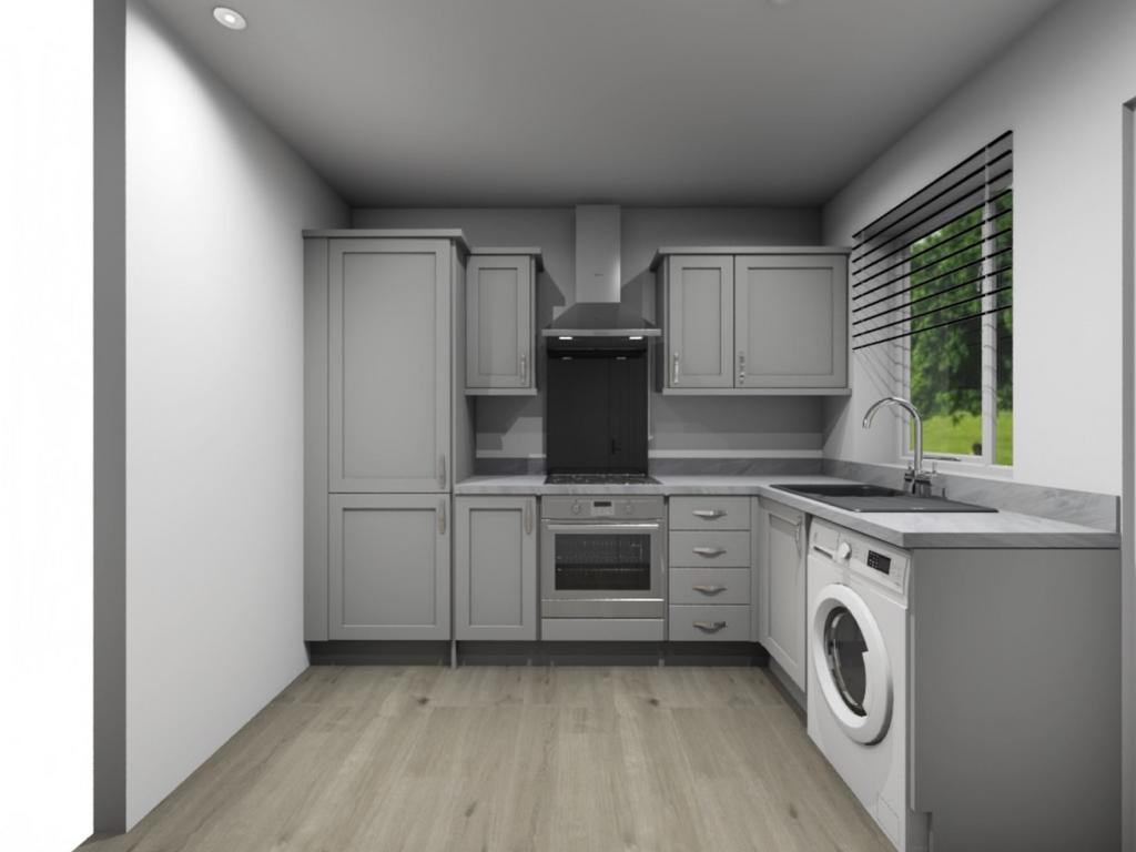 Kitchen layout cgi 2