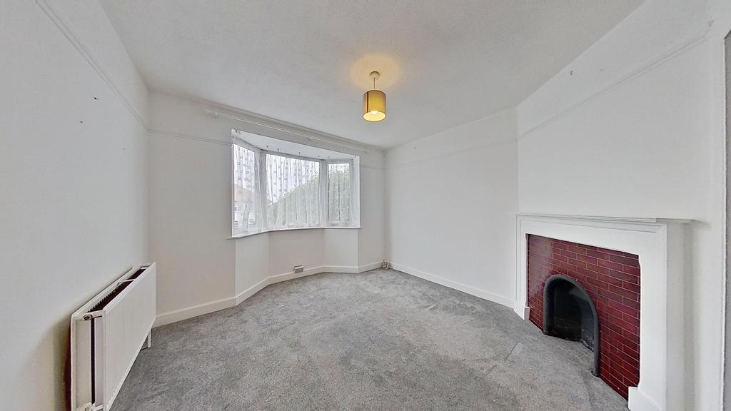 Living room with fireplace