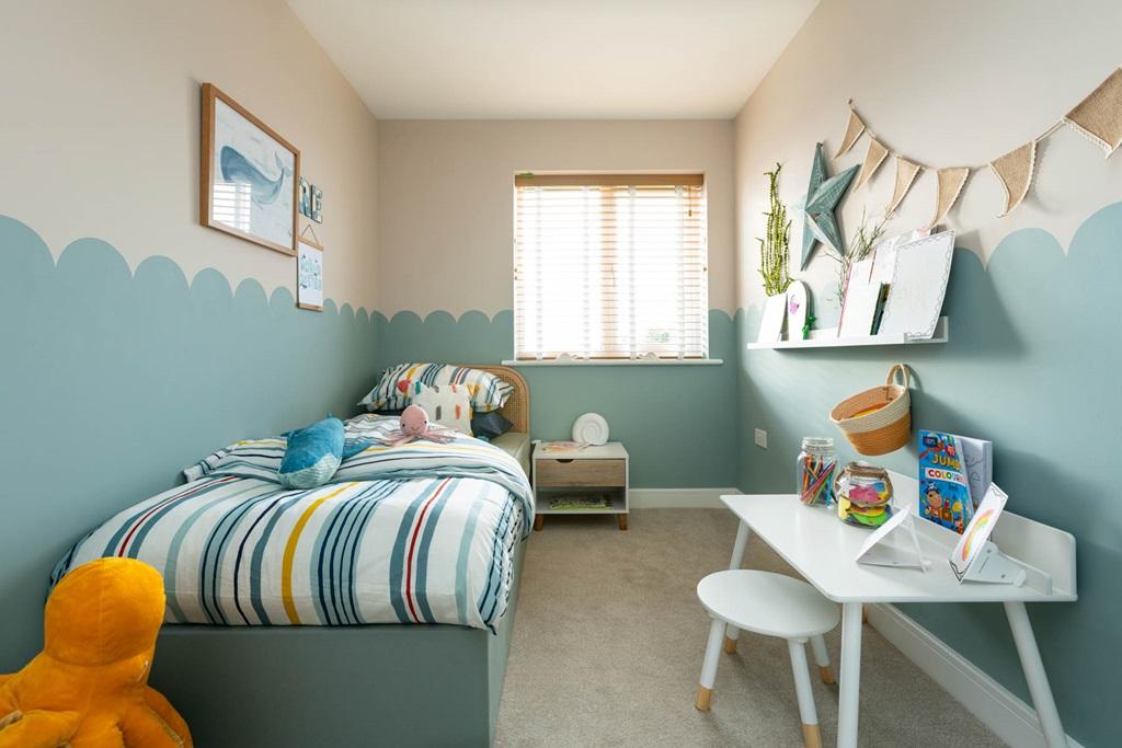 The third bedroom is well suited to a child's...
