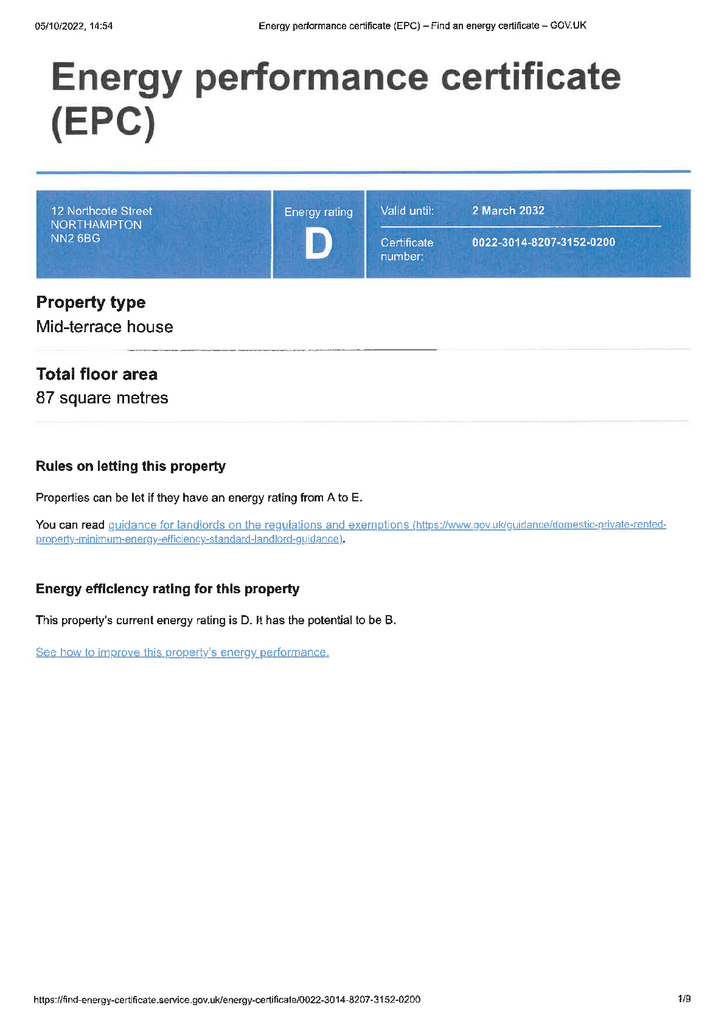 EPC Certificate