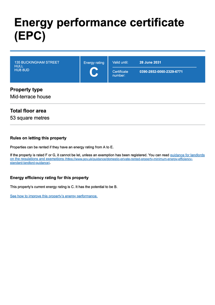 EPC Certificate