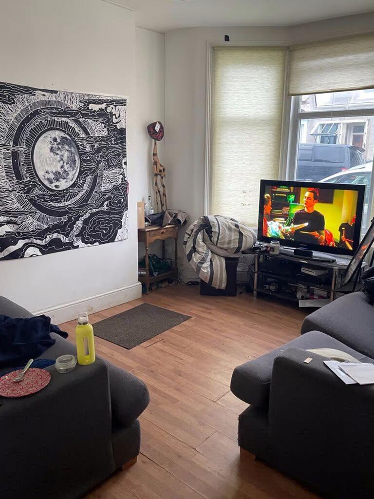 A cozy living room featuring comfortable seatin...
