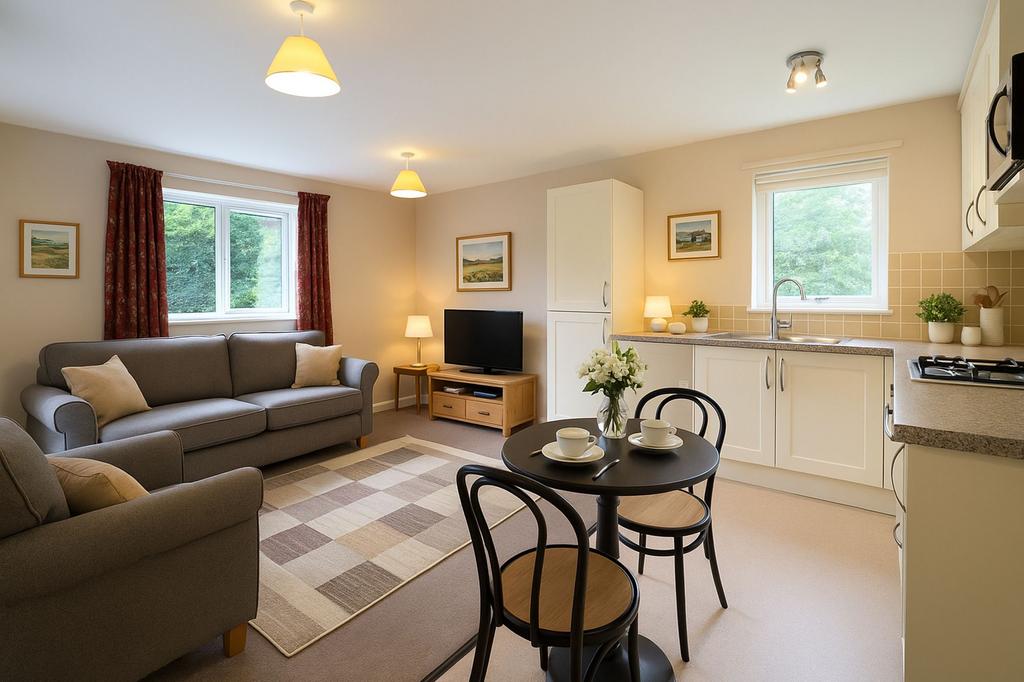 AI GENERATED example of living room
