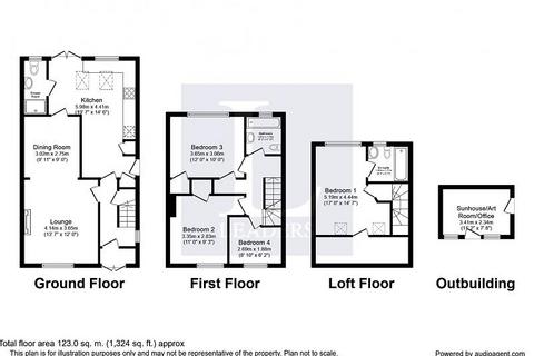 4 bedroom terraced house to rent, Bosmere Gardens, Emsworth