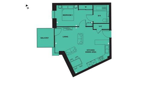 1 bedroom apartment for sale, The Venue, Powerhouse Lane, UB3