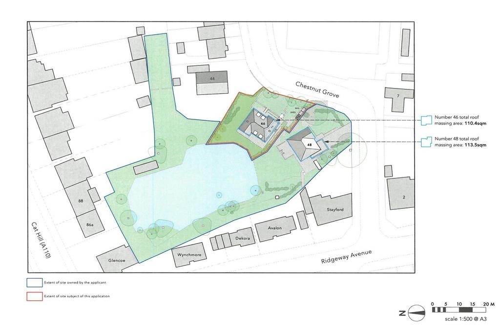 Plan of the whole site:
