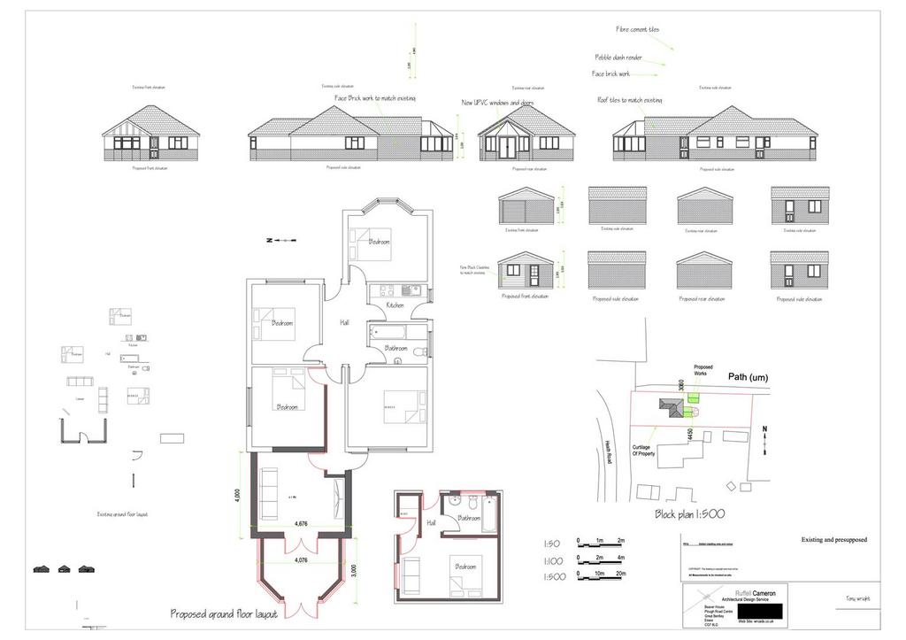 24 01767 fulhh amended block plan existing and pr