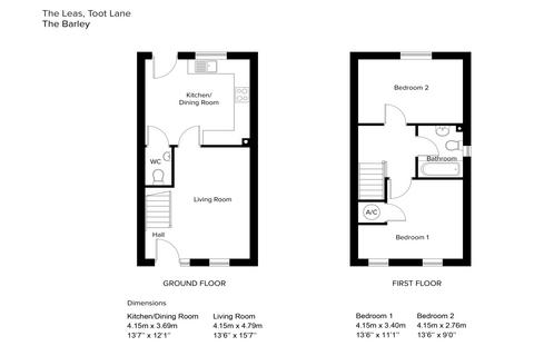 2 bedroom semi-detached house to rent, Plot 122 Barley, 7 Birch Way, Toot Lane, Boston, Lincolnshire, PE21