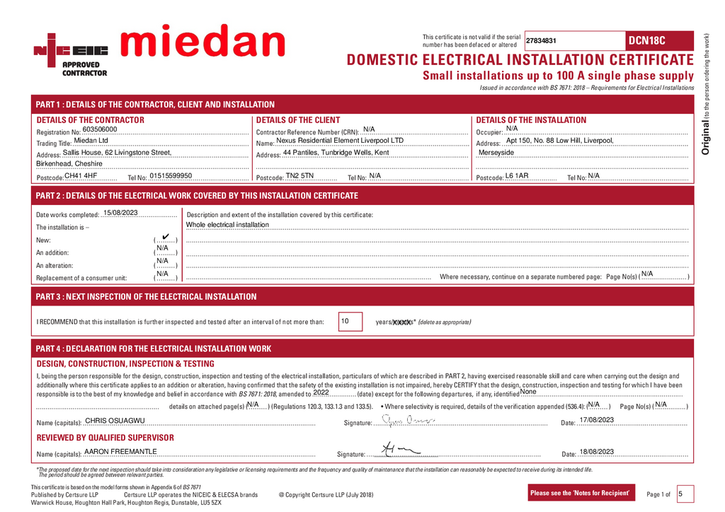 EPC Certificate