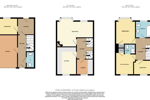 4 bedroom terraced house for sale, Cross Valley Court, Nevilles Cross , Durham, Durham, DH1 4GD