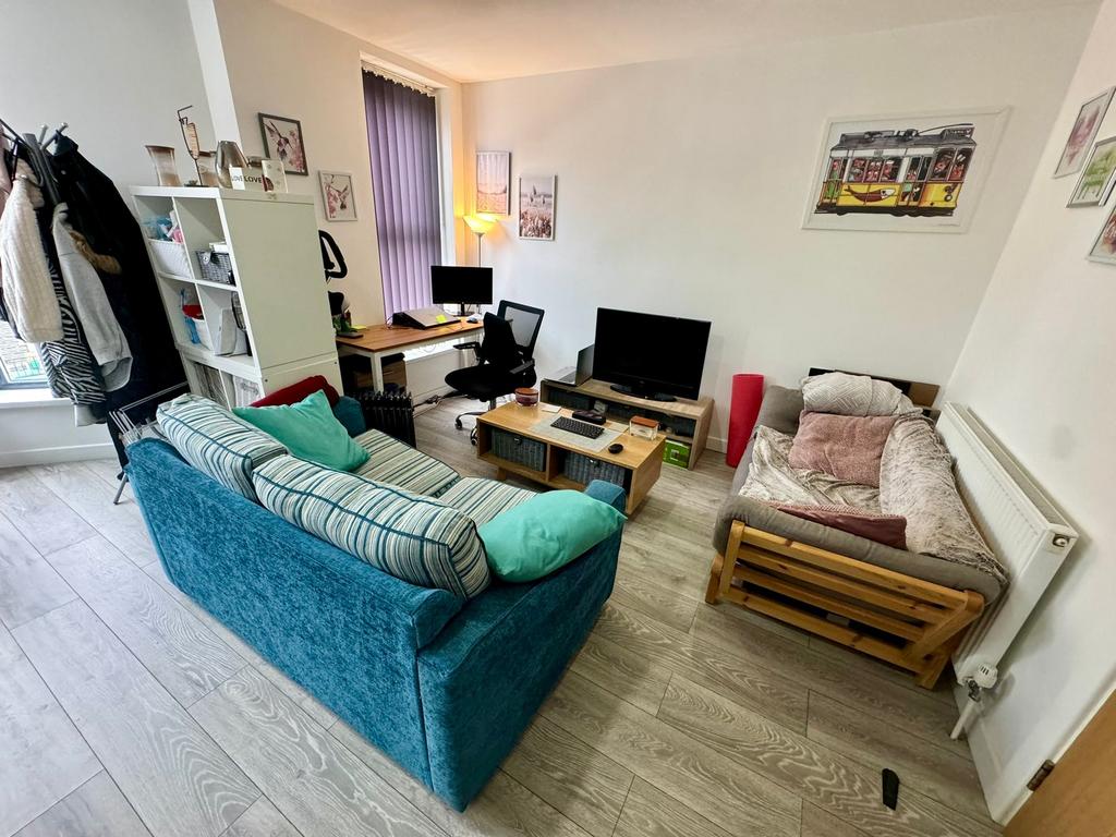 Open plan kitchen and living area