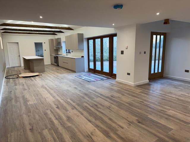 Open plan sitting/dining room/kitchen